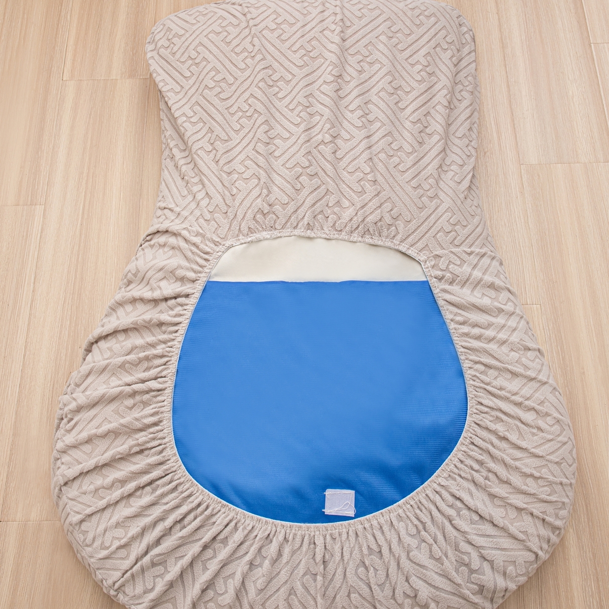 91家纺网 家纺一手货源 找家纺 沐沐家纺 2026新款雅致龙虾椅套 浅灰