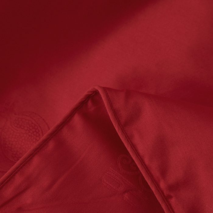 91家纺网 家纺一手货源 找家纺 越宏顺 2025新款全棉80s提花纯棉.被100%桑.保真春秋被 喜庆红