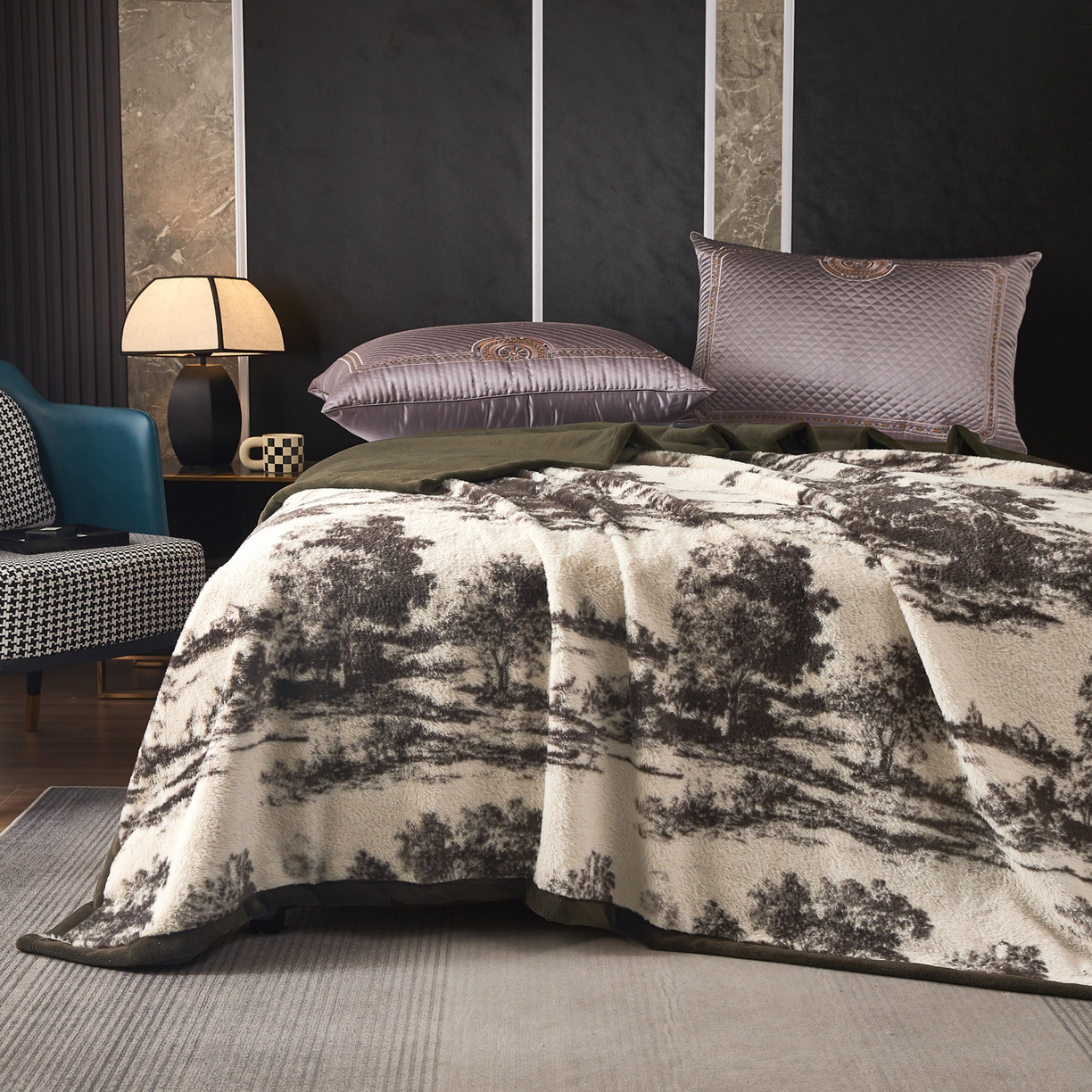 91家纺网 家纺一手货源 找家纺 （总） 2025新款仿水貂绒兔毛绒雪棉绒云貂绒拉舍尔双层复合毛毯子