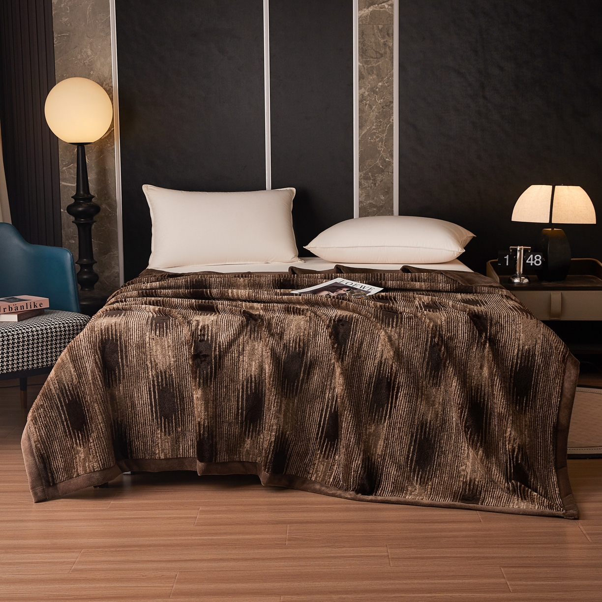 91家纺网 家纺一手货源 找家纺 （总） 2025新款仿水貂绒兔毛绒雪棉绒云貂绒拉舍尔双层复合毛毯子