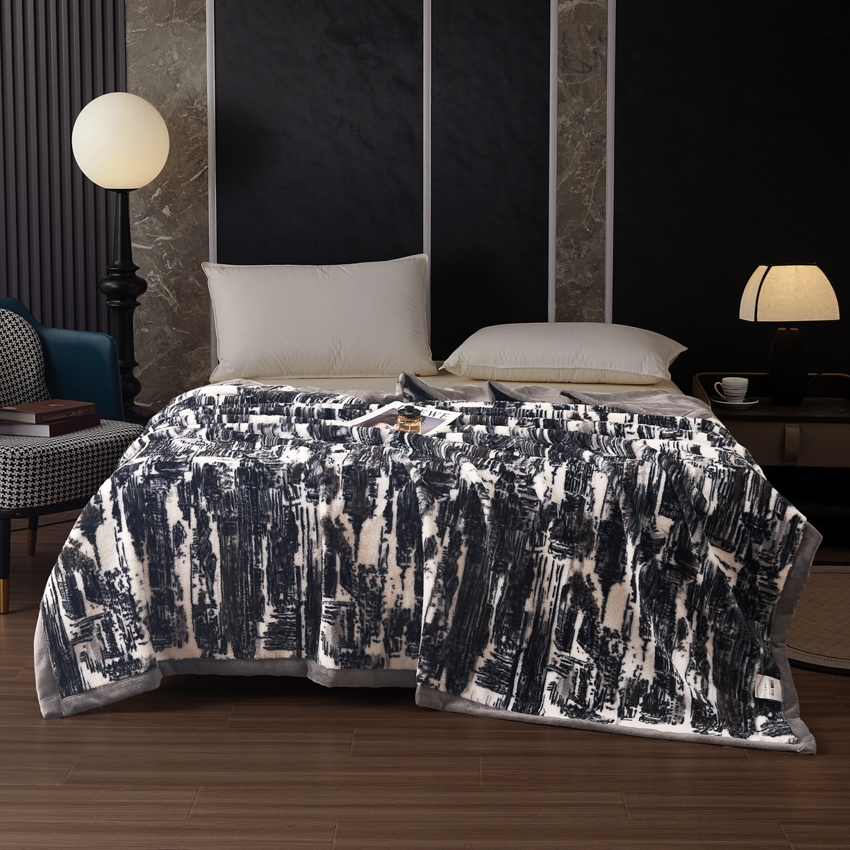 91家纺网 家纺一手货源 找家纺 （总） 2025新款仿水貂绒兔毛绒雪棉绒云貂绒拉舍尔双层复合毛毯子