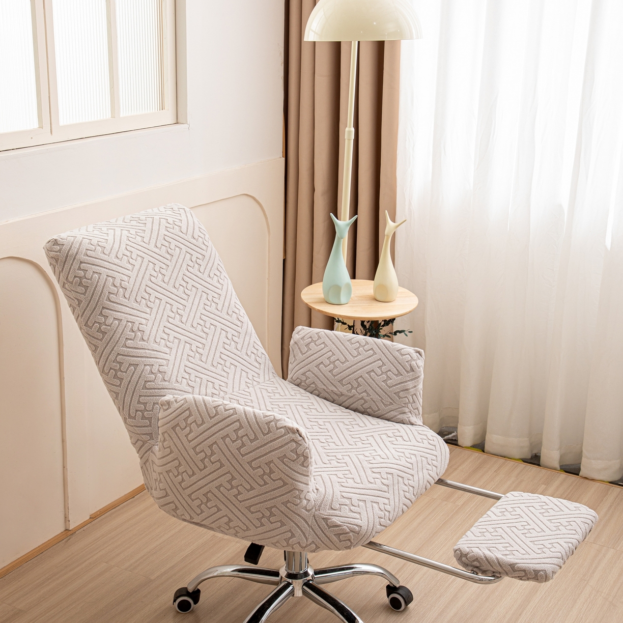 91家纺网 家纺一手货源 找家纺 （总）沐沐家纺 2026新款雅致办公椅套