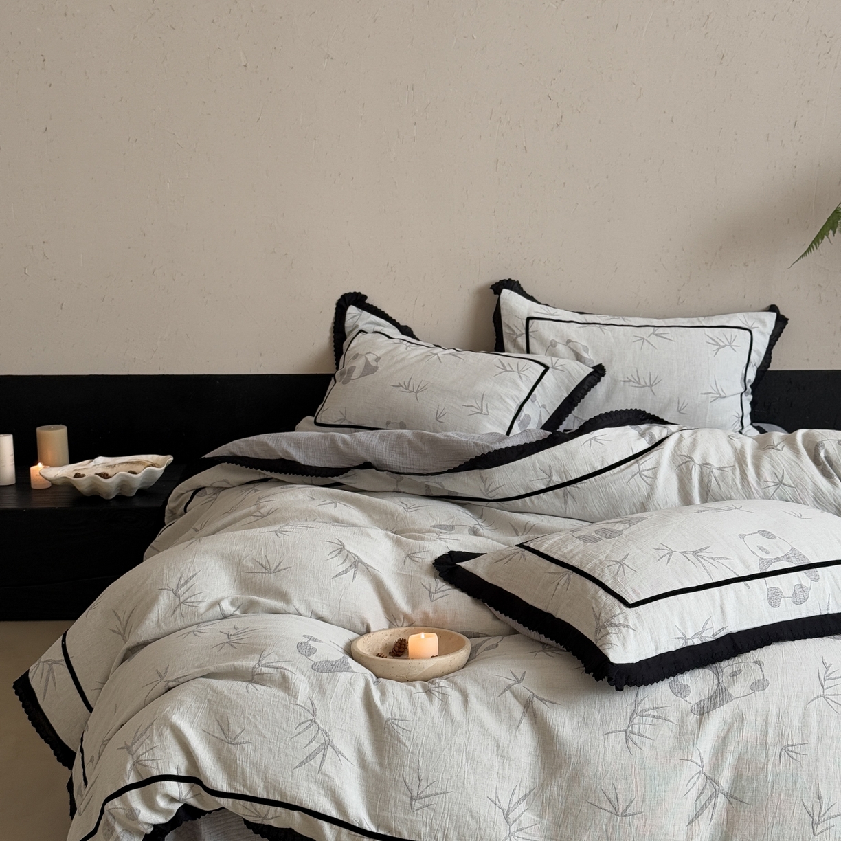 91家纺网 家纺一手货源 找家纺 （总）旷野 2024新款100支全棉磨毛刺绣四件套