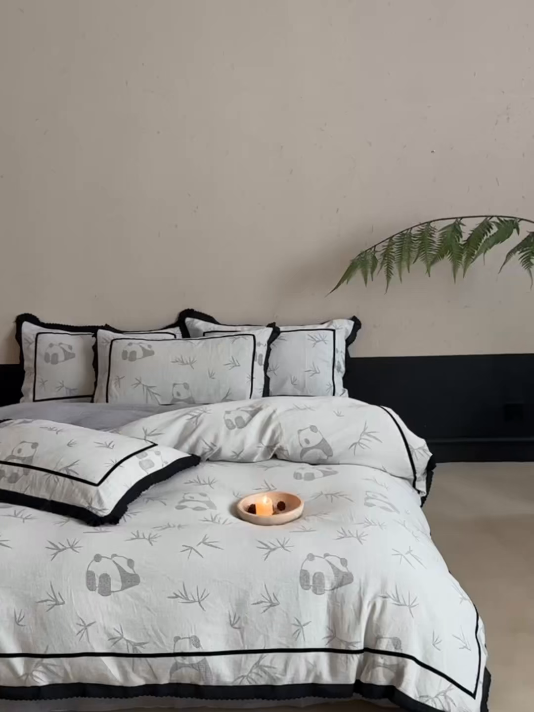 91家纺网 家纺一手货源 找家纺 （总）旷野 2025新款空气层提花皱皱纱碎花边工艺款四件套-竹梦