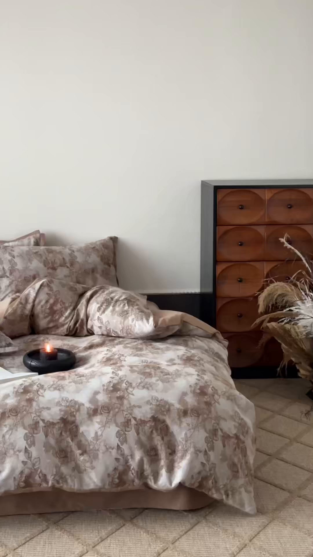 91家纺网 家纺一手货源 找家纺 （总）旷野 2025新款双色提花100支磨毛四件套-薄雾玫瑰