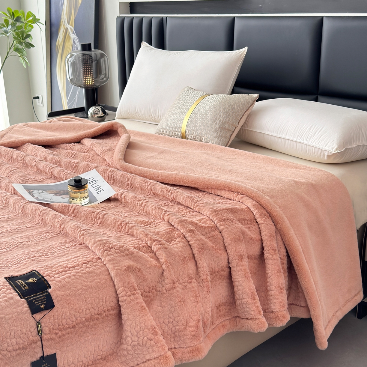 91家纺网 家纺一手货源 找家纺 （总） 2025新款双层仿水貂绒毛皮毯拉舍尔毛毯子云貂绒羊羔绒盖毯加厚双人毯