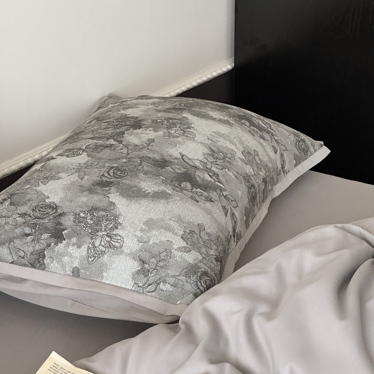 91家纺网 家纺一手货源 找家纺 旷野 2025新款双色提花100支磨毛四件套-薄雾玫瑰 薄雾玫瑰-乌木灰