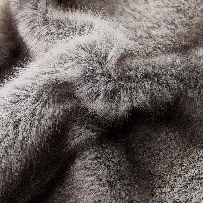 91家纺网 家纺一手货源 找家纺  2025冬季新款床上用野兽派毛毯被子午休毯结婚用双人婚庆拉舍尔毛毯子 魅影-灰狐