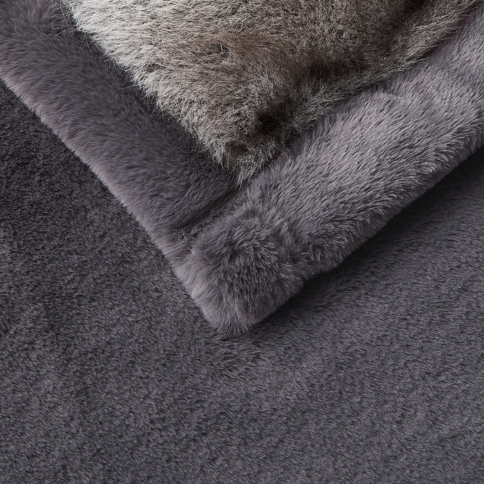 91家纺网 家纺一手货源 找家纺  2025冬季新款床上用野兽派毛毯被子午休毯结婚用双人婚庆拉舍尔毛毯子 魅影-灰狐