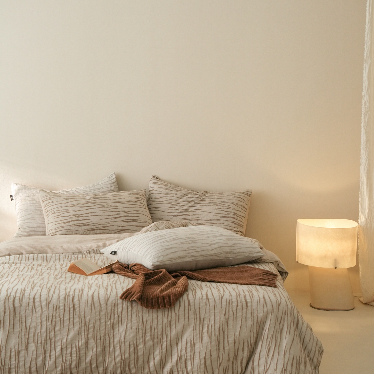 91家纺网 家纺一手货源 找家纺 （总）旷野 2025新款亚麻四件套-珊瑚海系列