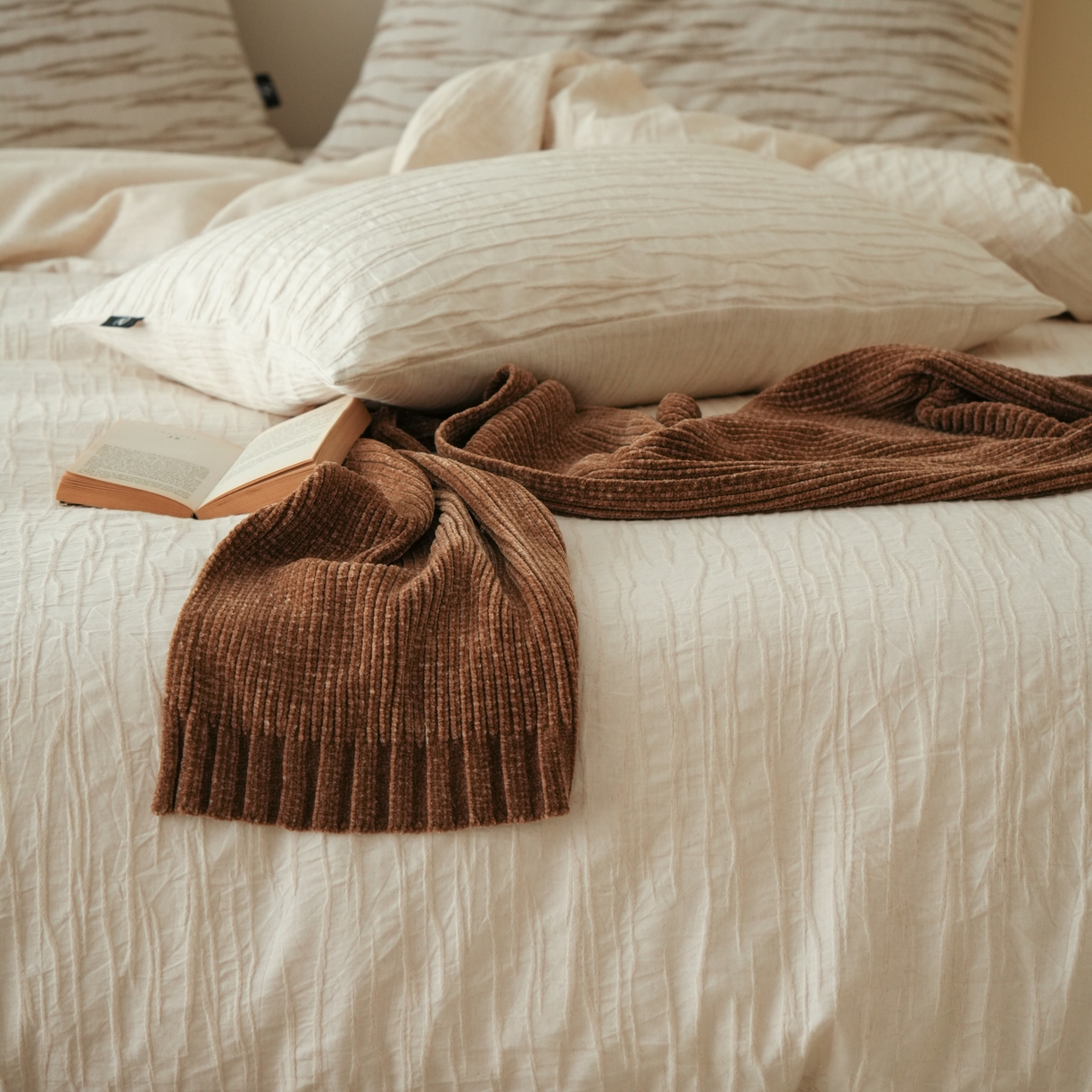 91家纺网 家纺一手货源 找家纺 旷野 2025新款亚麻四件套-珊瑚海系列 珊瑚海-亚麻米