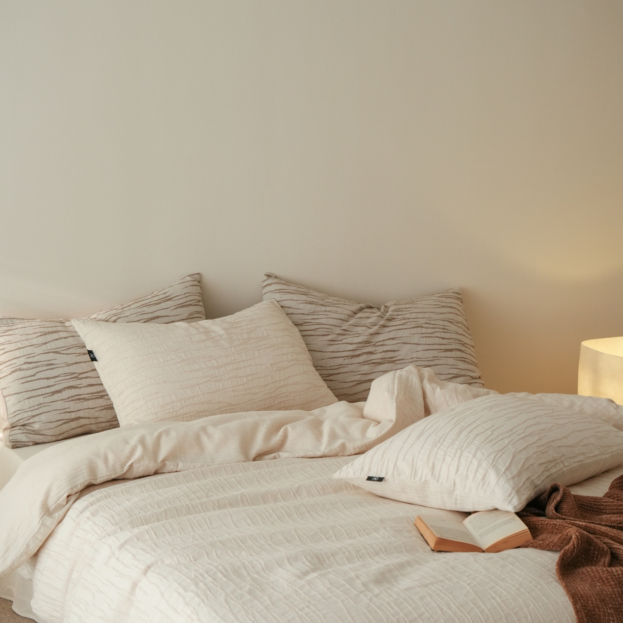 91家纺网 家纺一手货源 找家纺 旷野 2025新款亚麻四件套-珊瑚海系列 珊瑚海-亚麻米