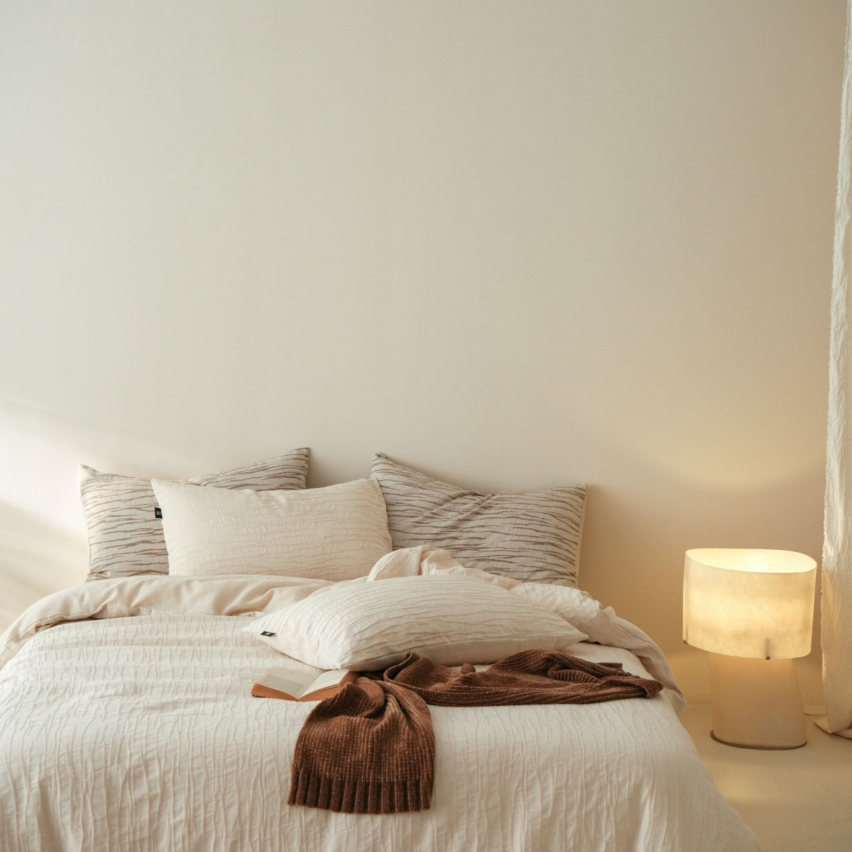 91家纺网 家纺一手货源 找家纺 旷野 2025新款亚麻四件套-珊瑚海系列 珊瑚海-亚麻米