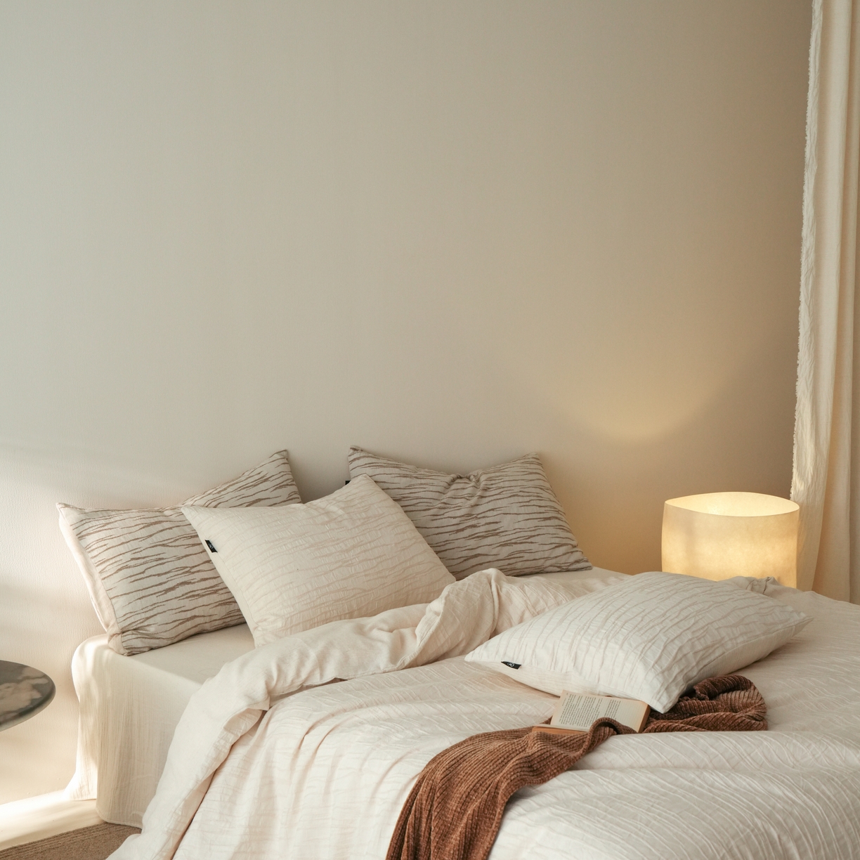 91家纺网 家纺一手货源 找家纺 旷野 2025新款亚麻四件套-珊瑚海系列 珊瑚海-亚麻米