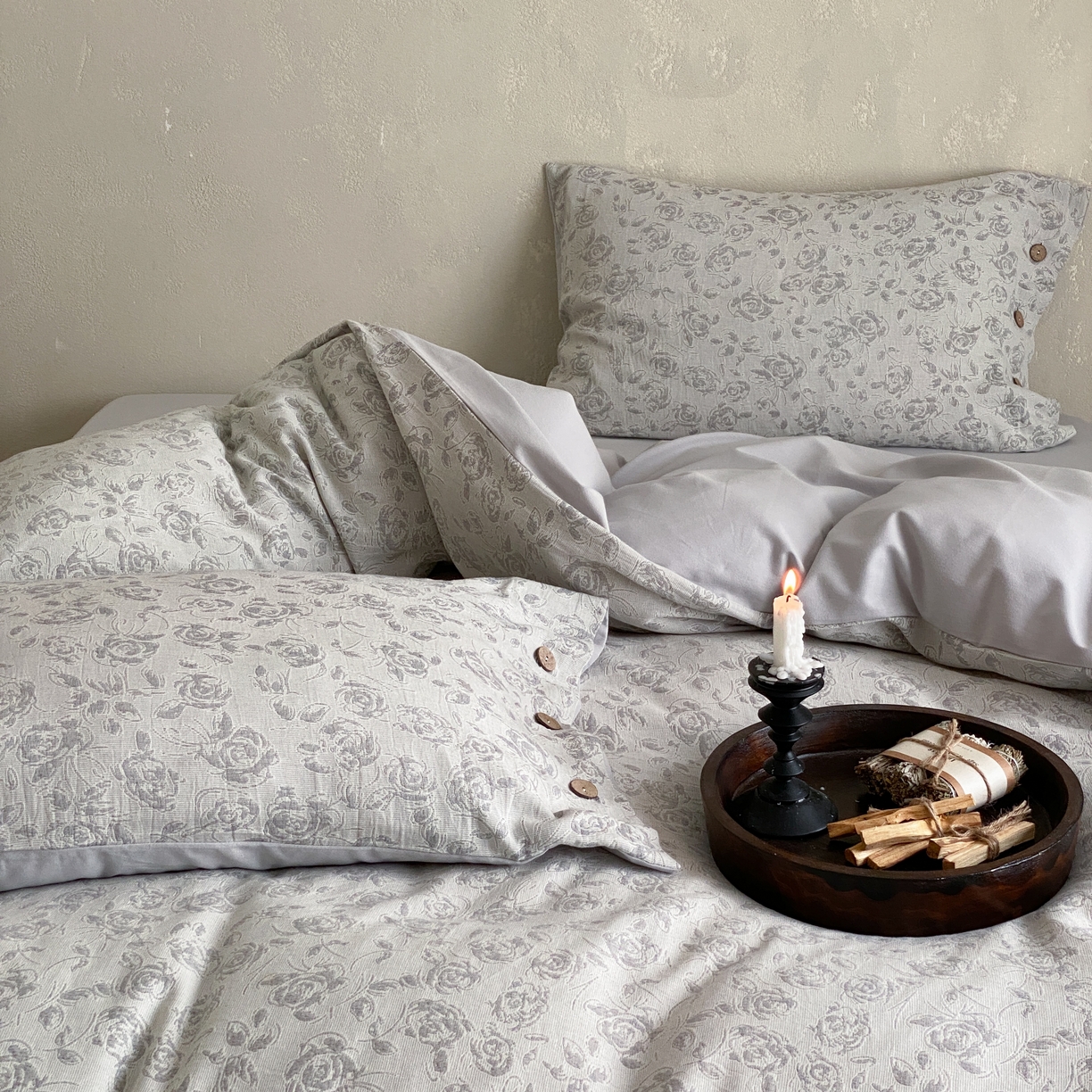 91家纺网 家纺一手货源 找家纺 旷野 2025新款全棉色织大提花100支磨毛四件套 曼塔玫瑰