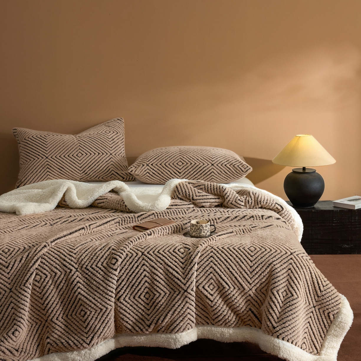 91家纺网 家纺一手货源 找家纺 （总）欧邦 2025新款航空轻奢暖阳绒羊羔绒毛毯毯子