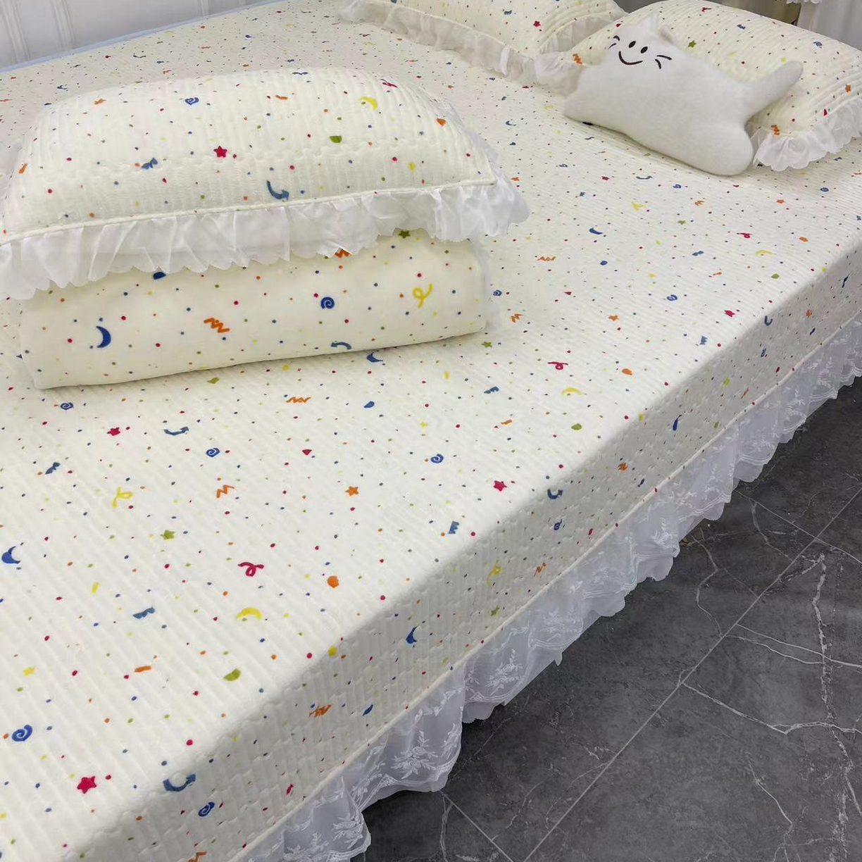 91家纺网 家纺一手货源 找家纺 禧瑞谷 2025新款牛奶绒炕盖农村火炕榻榻米炕盖 可以定制 星梦小确幸