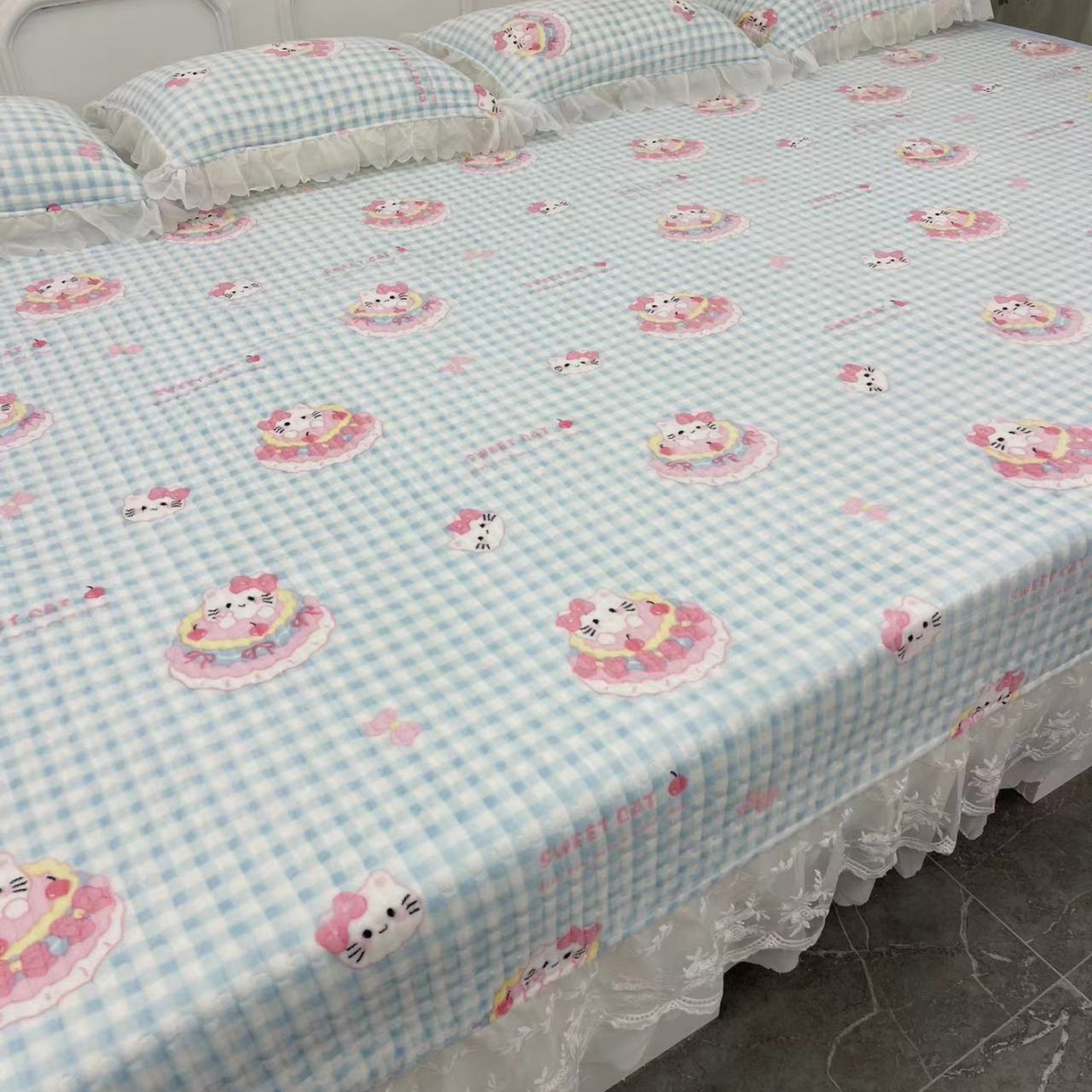 91家纺网 家纺一手货源 找家纺 禧瑞谷 2025新款牛奶绒炕盖农村火炕榻榻米炕盖 可以定制 蛋糕猫