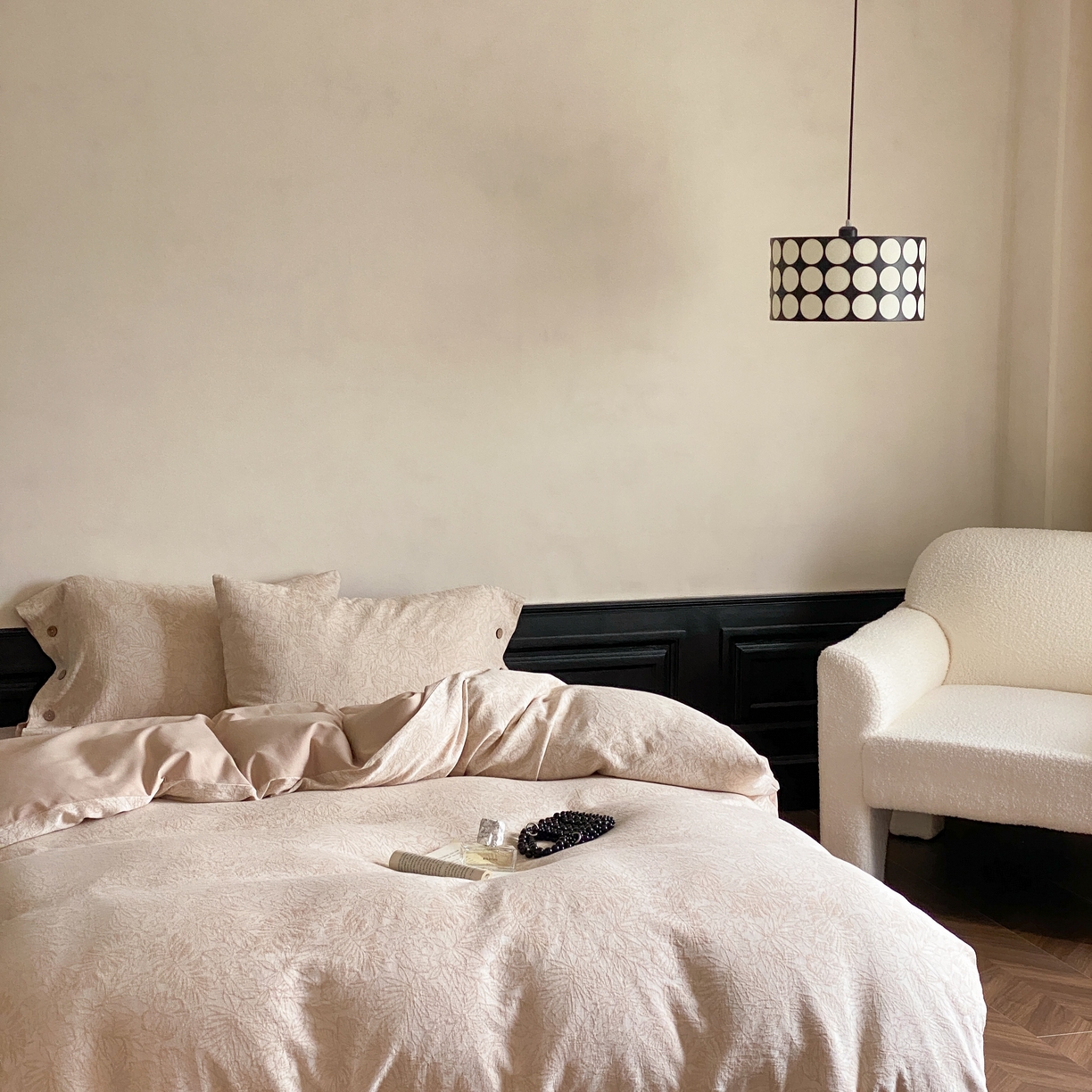 91家纺网 家纺一手货源 找家纺 旷野 2025新款全棉色织大提花100支磨毛四件套 晚枫林-咖