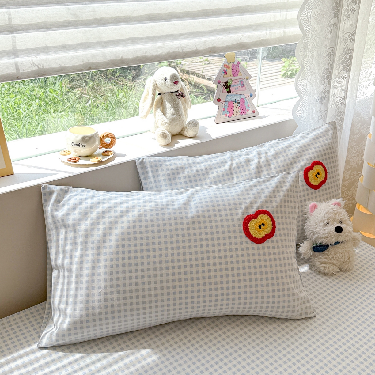 91家纺网 家纺一手货源 找家纺 慕尚家纺 2025新款全棉磨毛毛巾绣单床笠 床笠单件 苹安瑞瑞