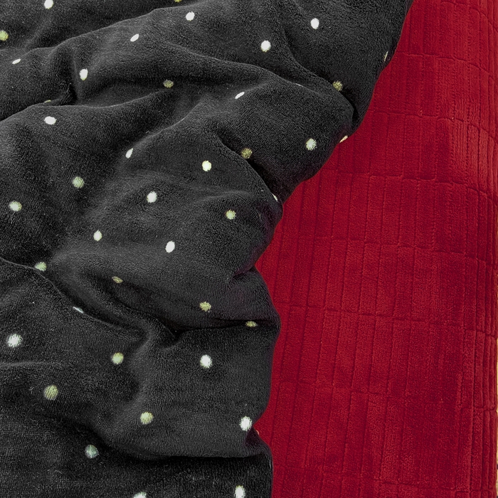 91家纺网 家纺一手货源 找家纺 仟网汇 2025新款亲肤舒适双面牛奶绒床盖款四件套 黑珍珠