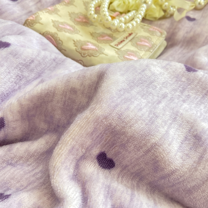 91家纺网 家纺一手货源 找家纺 仟网汇 2025新款亲肤舒适双面牛奶绒床盖款四件套 爱心紫