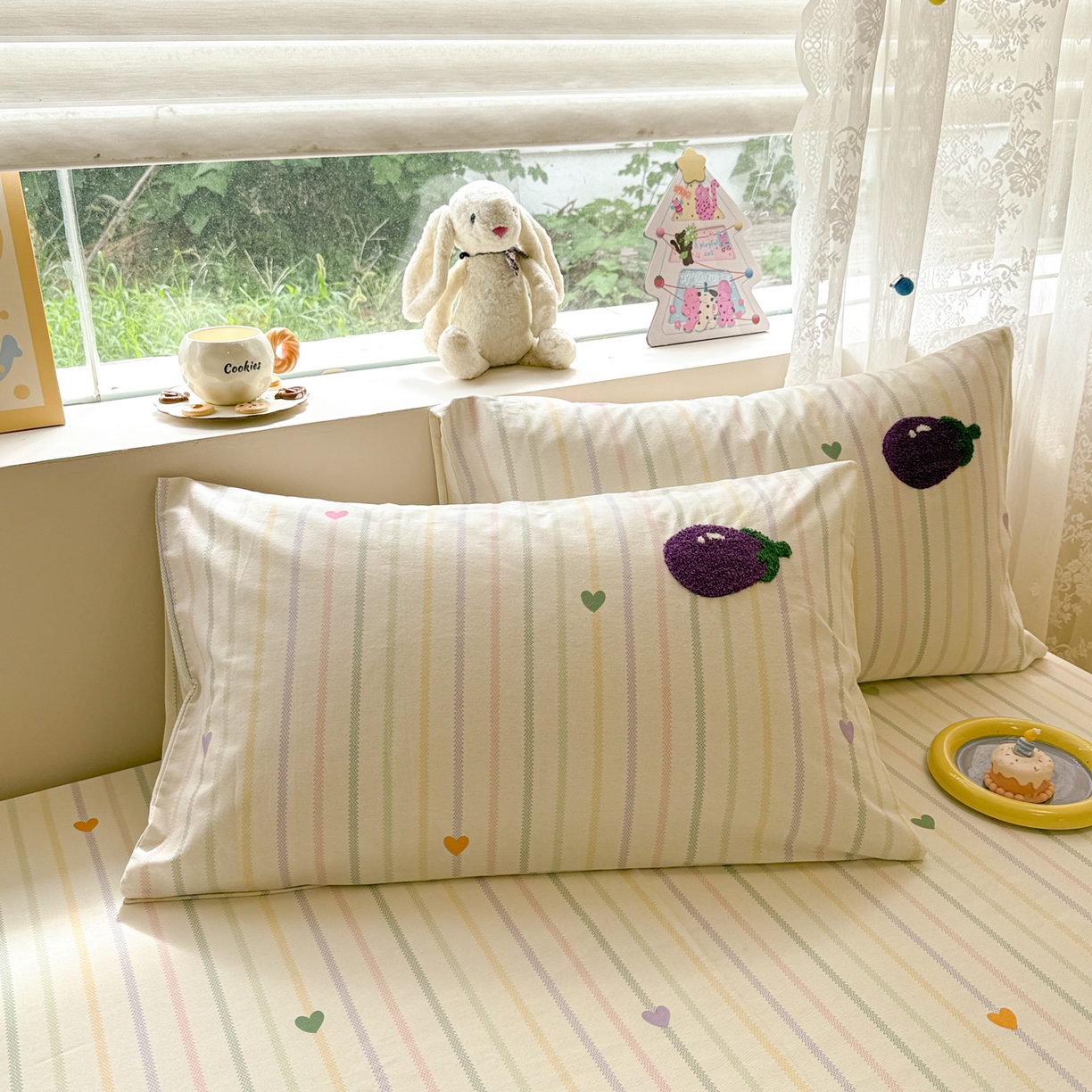 91家纺网 家纺一手货源 找家纺 慕尚家纺 2025新款全棉磨毛毛巾绣单床笠 床笠单件 茄来