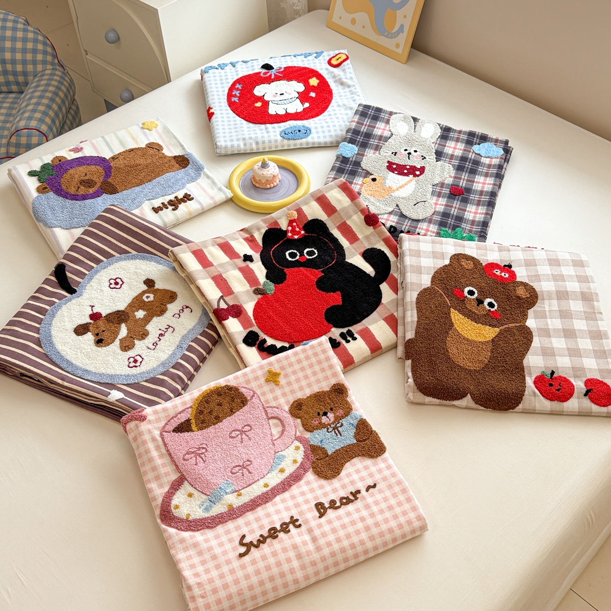 91家纺网 家纺一手货源 找家纺 慕尚家纺 2025新款全棉磨毛毛巾绣单床单 床单单件 组合图仅供展示不可下单