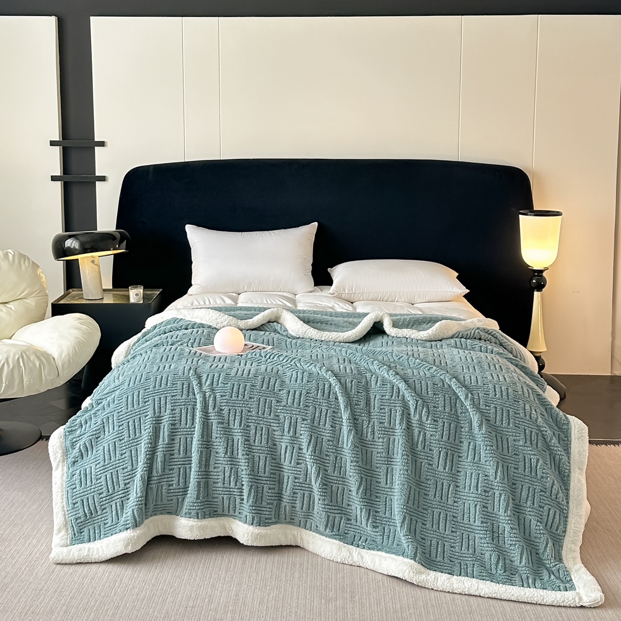 91家纺网 家纺一手货源 找家纺 （总）永耀家纺 2025新款横竖格单层双面绒毛毯