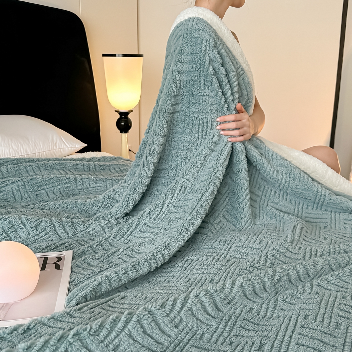 91家纺网 家纺一手货源 找家纺 （总）永耀家纺 2025新款横竖格单层双面绒毛毯