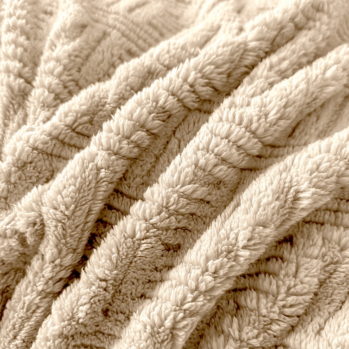 91家纺网 家纺一手货源 找家纺 永耀家纺 2025新款横竖格单层双面绒毛毯 深卡其