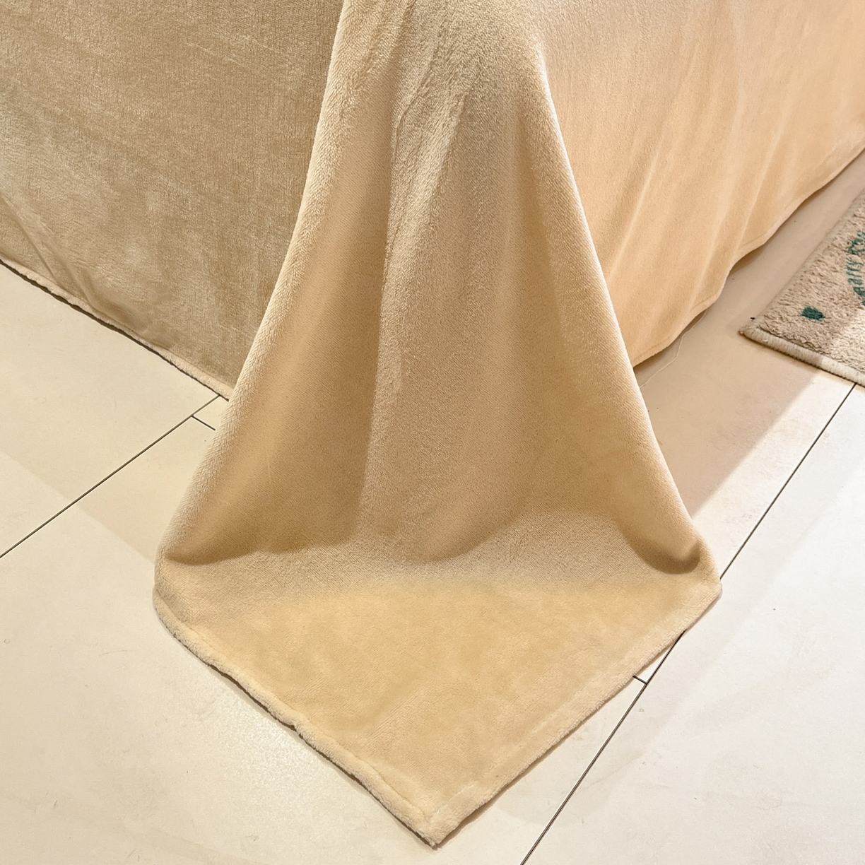 91家纺网 家纺一手货源 找家纺 麦空家居 2025新款高克重A类A版宝宝绒B版牛奶绒毛巾绣三件套四件套 小象-深驼