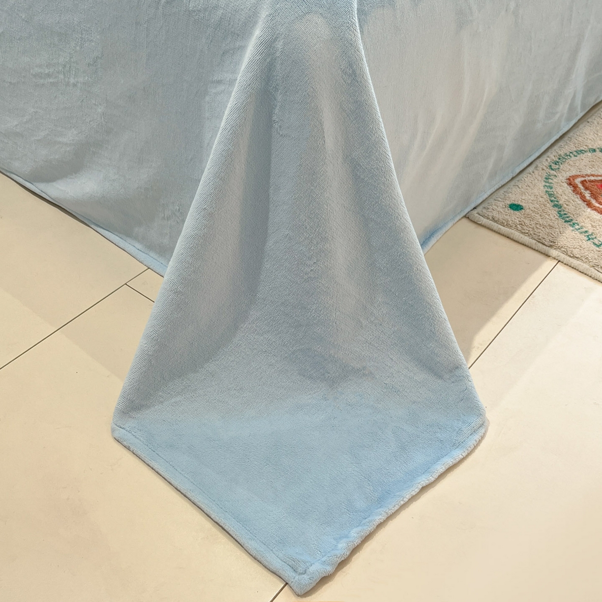 91家纺网 家纺一手货源 找家纺 麦空家居 2025新款高克重A类A版宝宝绒B版牛奶绒毛巾绣三件套四件套 哈欠熊-奶白