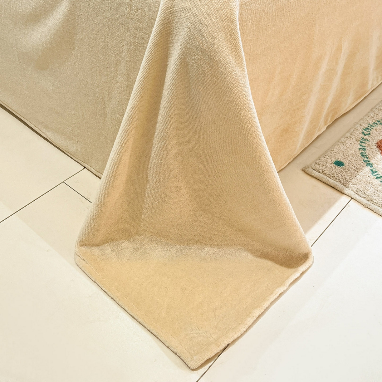 91家纺网 家纺一手货源 找家纺 麦空家居 2025新款高克重A类A版宝宝绒B版牛奶绒毛巾绣三件套四件套 哈欠熊-浅蓝