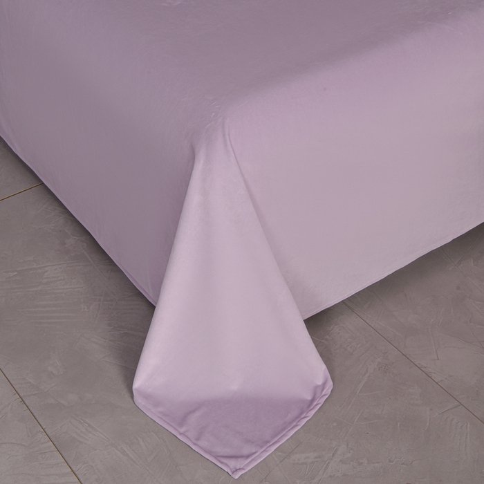 91家纺网 家纺一手货源 找家纺 米奈家居 2025新款宝宝绒压线织带四件套-法拉 法拉-梦幻紫