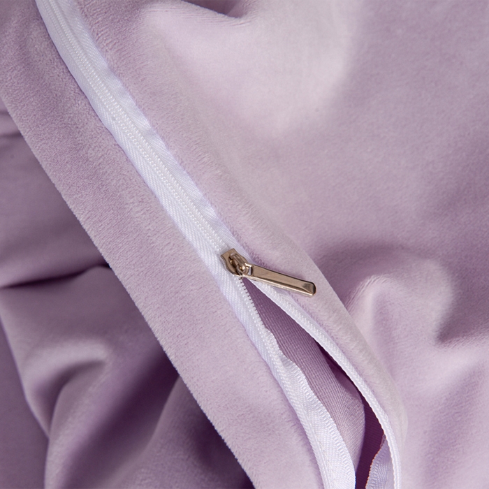 91家纺网 家纺一手货源 找家纺 米奈家居 2025新款宝宝绒压线织带四件套-法拉 法拉-梦幻紫