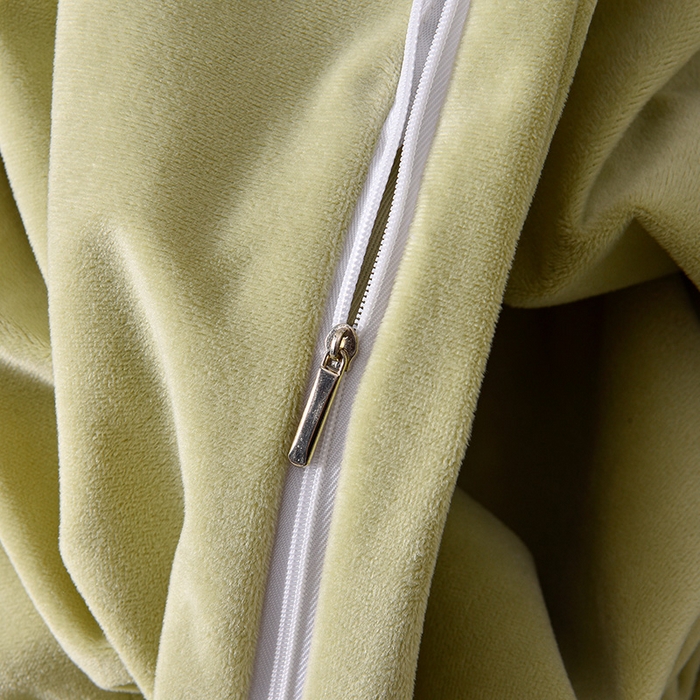 91家纺网 家纺一手货源 找家纺 米奈家居 2025新款宝宝绒压线织带四件套-法拉 法拉-元气绿