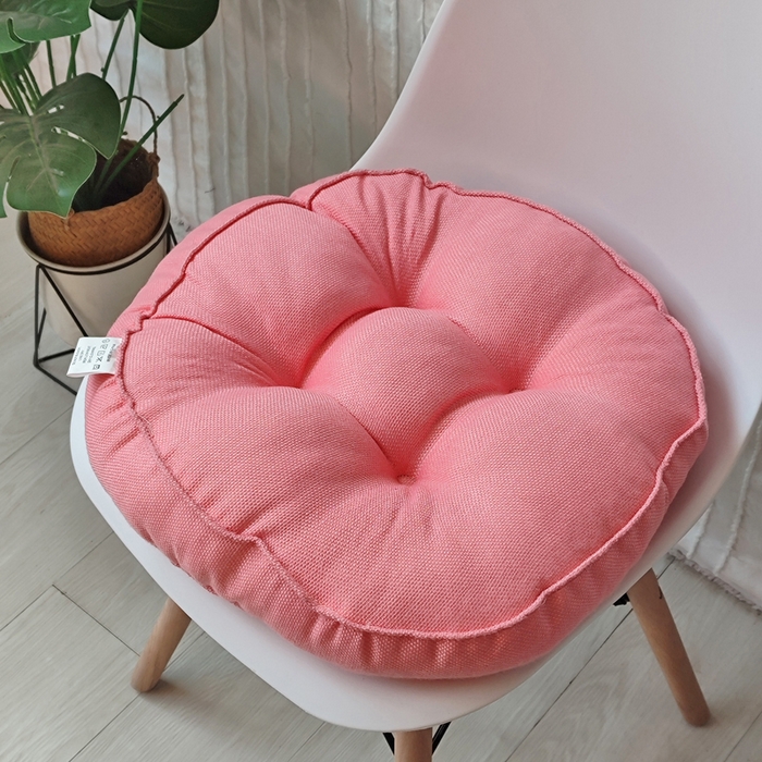 91家纺网 家纺一手货源 找家纺 （总）李帅家居 2025新款加厚透气舒适圆形立体亚麻坐垫