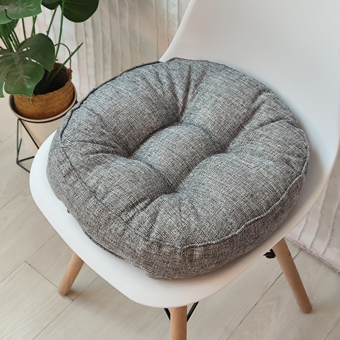 91家纺网 家纺一手货源 找家纺 （总）李帅家居 2025新款加厚透气舒适圆形立体亚麻坐垫