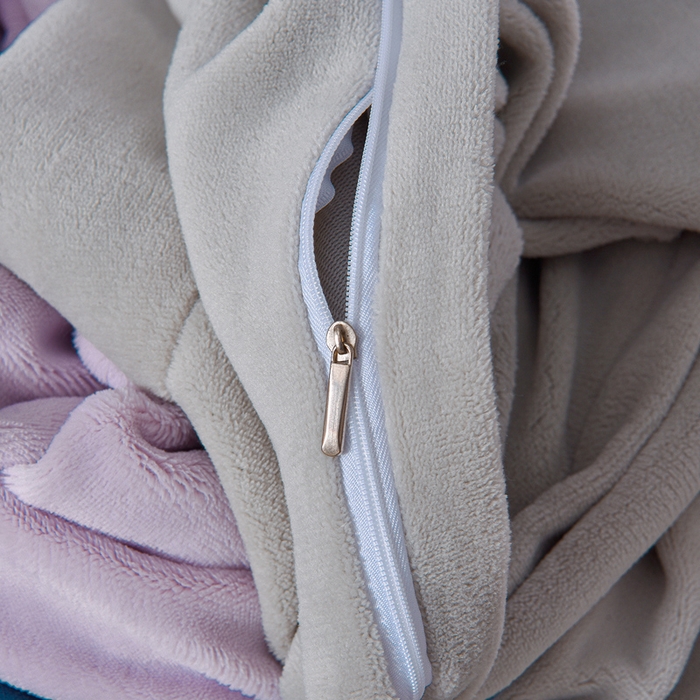 91家纺网 家纺一手货源 找家纺 米奈家居 2025新款宝宝绒撞色拼角四件套-罗兰 香芋紫