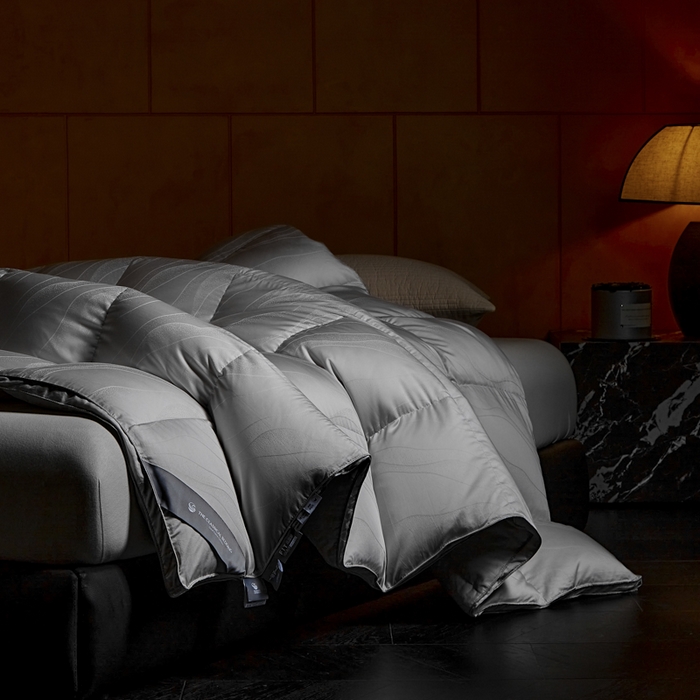 91家纺网 家纺一手货源 找家纺 暖羽屋羽绒馆 2025新款莱赛尔梦幻 鹅绒丝被子 羽毛被芯2米婚庆冬被春秋 双人羽绒被 梦幻鎏金 灰