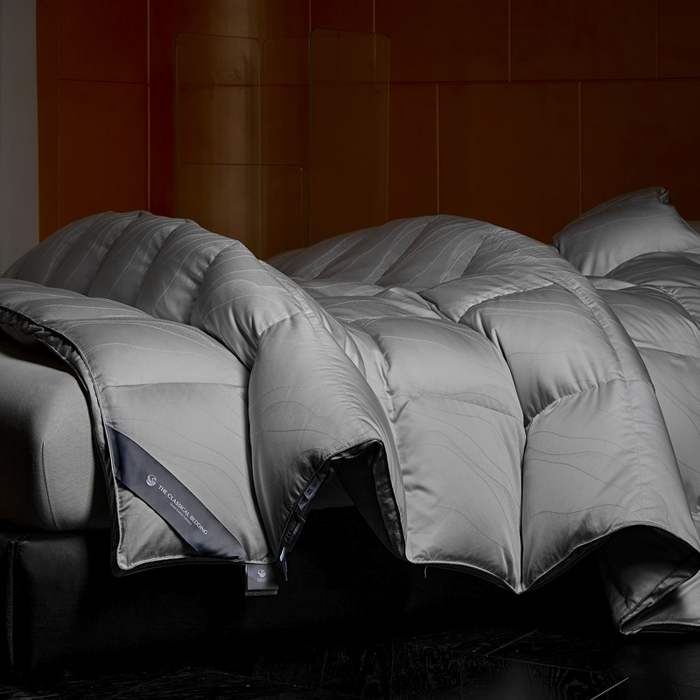 91家纺网 家纺一手货源 找家纺 暖羽屋羽绒馆 2025新款莱赛尔梦幻 鹅绒丝被子 羽毛被芯2米婚庆冬被春秋 双人羽绒被 梦幻鎏金 灰