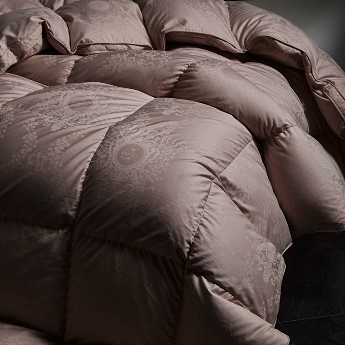 91家纺网 家纺一手货源 找家纺 暖羽屋羽绒馆 2025新款鹅绒丝被芯 盛世典雅羽绒被子 双人羽毛被 2米婚庆春秋被芯 盛世典雅 粉