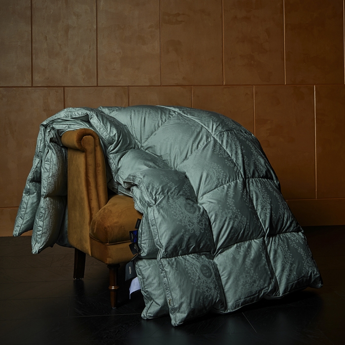 91家纺网 家纺一手货源 找家纺 暖羽屋羽绒馆 2025新款鹅绒丝被芯 盛世典雅羽绒被子 双人羽毛被 2米婚庆春秋被芯 盛世典雅 蓝