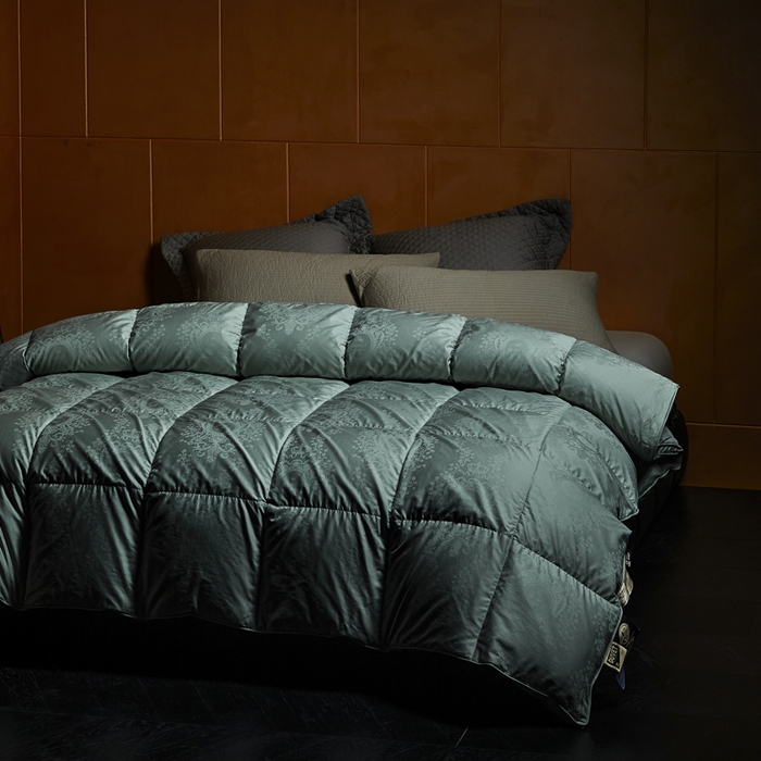 91家纺网 家纺一手货源 找家纺 暖羽屋羽绒馆 2025新款鹅绒丝被芯 盛世典雅羽绒被子 双人羽毛被 2米婚庆春秋被芯 盛世典雅 蓝