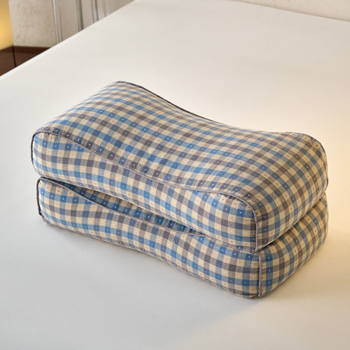 91家纺网 家纺一手货源 找家纺 （总）明星枕业 2025新款全棉水洗棉提花荞麦枕头颈椎枕成人护颈助眠枕单人枕芯内胆可拆洗