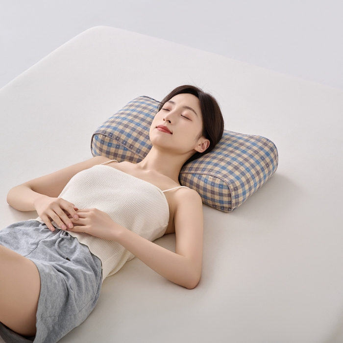 91家纺网 家纺一手货源 找家纺 （总）明星枕业 2025新款全棉水洗棉提花荞麦枕头颈椎枕成人护颈助眠枕单人枕芯内胆可拆洗