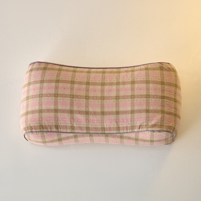 91家纺网 家纺一手货源 找家纺 明星枕业 2025新款全棉水洗棉提花荞麦枕头颈椎枕成人护颈助眠枕单人枕芯内胆可拆洗 波浪枕-粉色