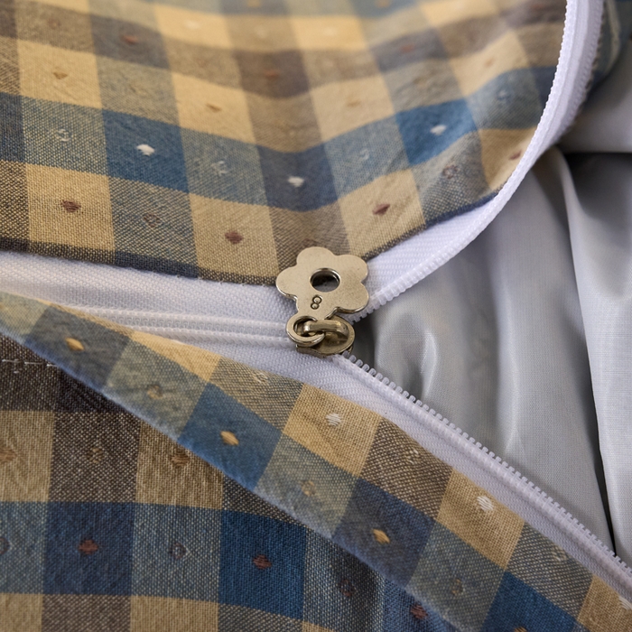 91家纺网 家纺一手货源 找家纺 明星枕业 2025新款全棉水洗棉提花荞麦枕头颈椎枕成人护颈助眠枕单人枕芯内胆可拆洗 波浪枕-蓝色