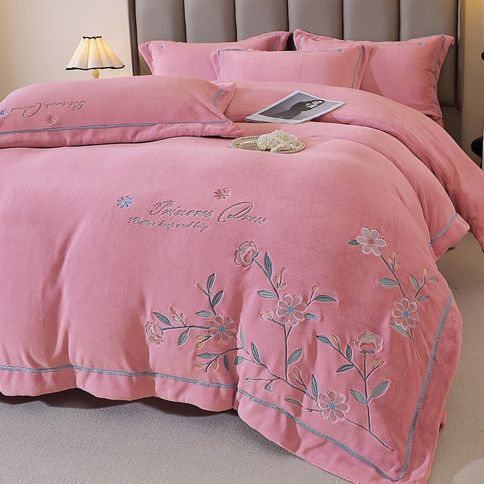 91家纺网 家纺一手货源 找家纺 晶缦家纺 2025新款100%纯棉13376纯色喷气全棉磨毛四件套和单品被套床单床笠枕套-单床单 暖芸馨-淡天兰